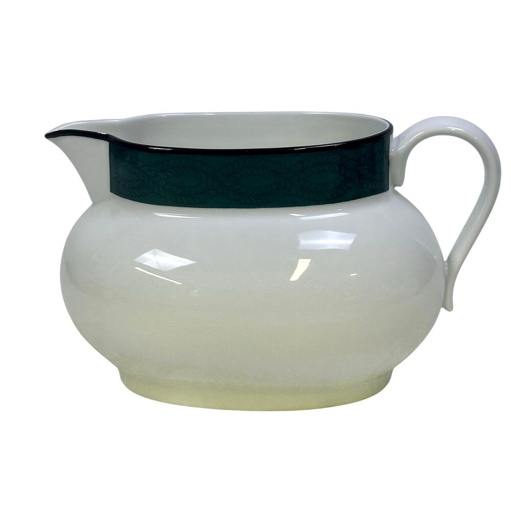 Dansk Portugal Retired 1993-1998 'Quiltings Emerald Braid' Gravy Boat